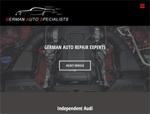 Tablet Screenshot of german-auto-specialists.com